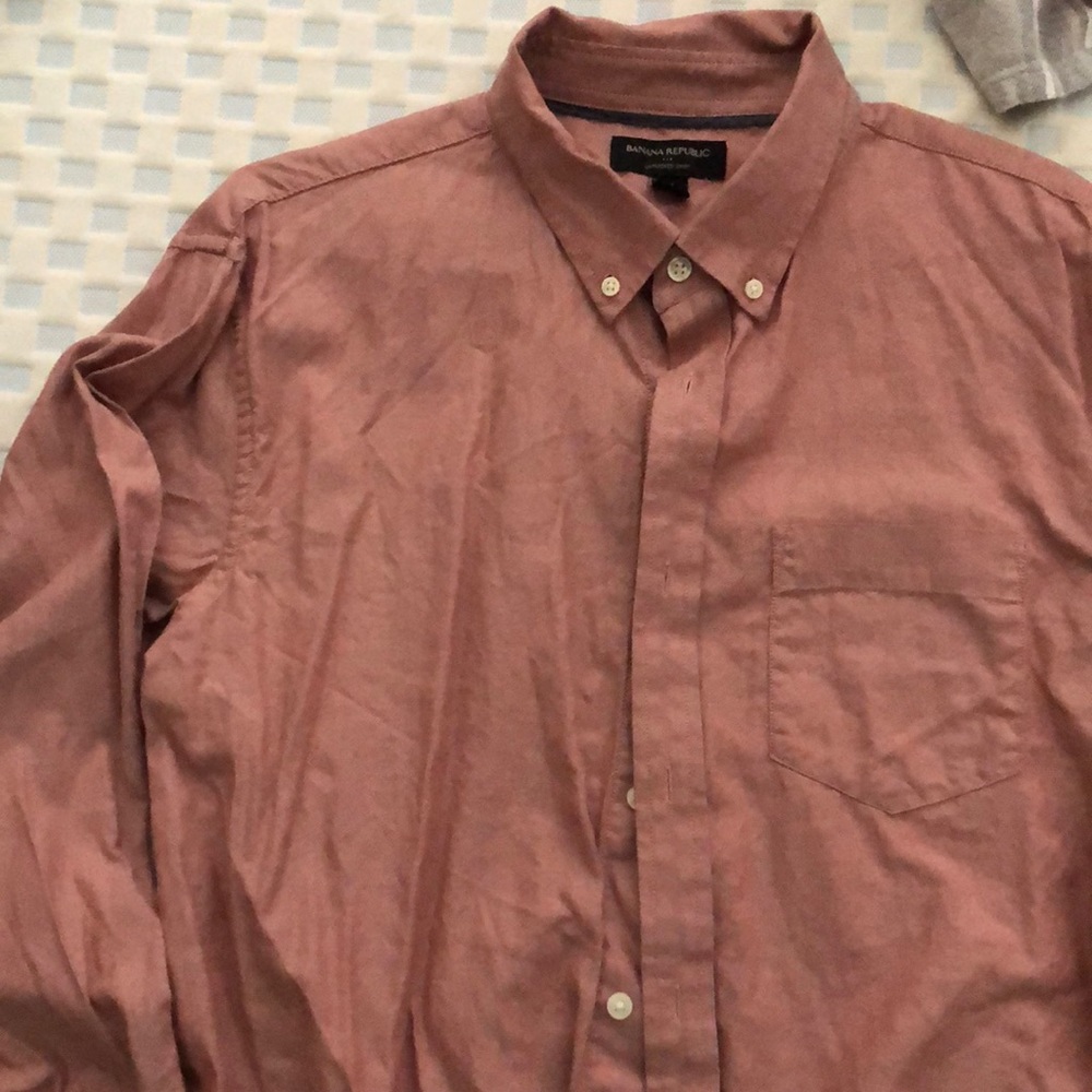 Banana Republic XL red button up